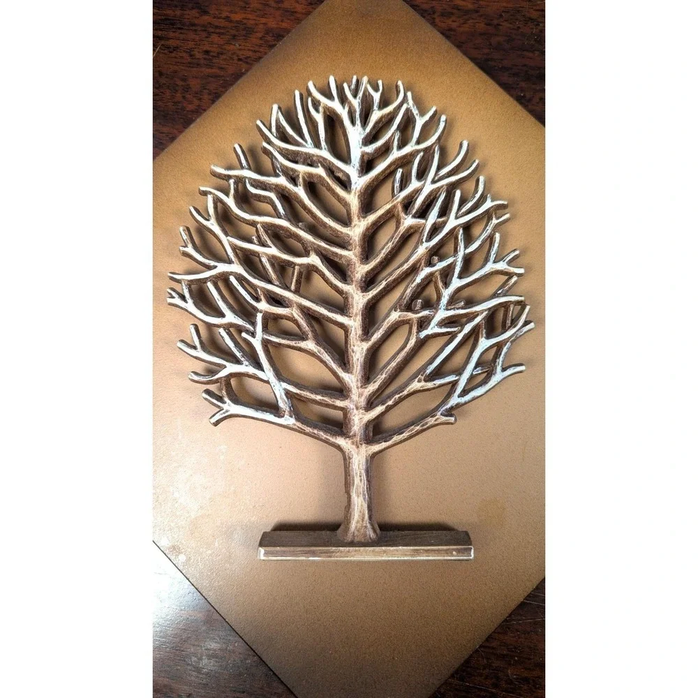 Syracuse Ornamental Co Syroco Wood Tree Wall Art Plaques Mid Century Set of 2